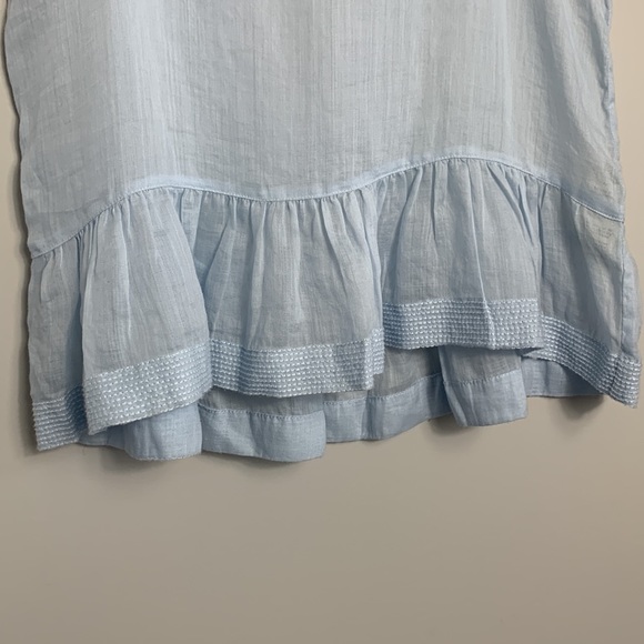 Aritzia Wilfred Peplum Sleeveless Top Light Blue Size Medium - Picture 3 of 9